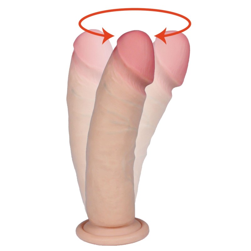 Realistyczny penis dildo z rotacją cyberskóra 20cm